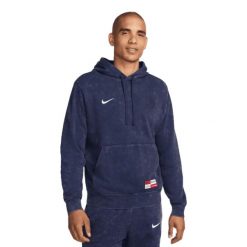 Męska Bluza Z Kapturem Paris Saint Germain FC. Niebieskie bluzy męskie Nike, m, bez wzorów, bez ramiączek, z kapturem. Za 425.99 zł.