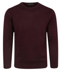 Klasyczny Męski Sweter - Tony Montana - U-Neck - Bordowy. Czerwone swetry męskie Tony Montana, l, bez wzorów, z bawełny, biznesowe, bez kołnierzyka, bez ramiączek. Za 145.00 zł.