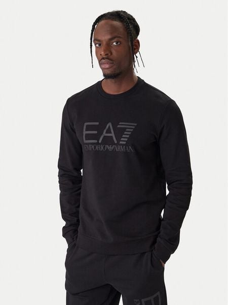 EA7 Emporio Armani Bluza 7M002278 AF22266 MC005 Czarny Regular Fit. Czarne bluzy męskie EA7 Emporio Armani, m, bez wzorów, z bawełny, bez ramiączek, bez kaptura. Za 449.99 zł.