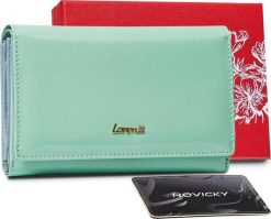 Lorenti Lakierowany portfel damski na karty z zabezpieczeniem RFID Protect Lorenti. Portfele damskie LORENTI, z lakierowanej skóry. Za 185.73 zł.