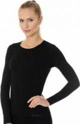 Brubeck LS00900A Koszulka damska z długim rękawem COMFORT COTTON czarny XL. Czarne bluzki damskie Brubeck, xl, bez wzorów, bez kołnierzyka, bez ramiączek. Za 110.87 zł.