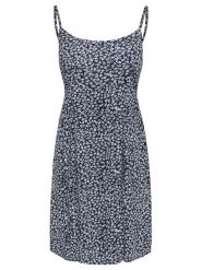 ONLY Sukienka letnia Liana 15375233 Granatowy Standard Fit. Niebieskie sukienki damskie ONLY, na lato, m, bez wzorów, z wiskozy, bez kołnierzyka, bez ramiączek. Za 119.99 zł.
