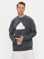 Adidas Bluza Future Icons Badge of Sport IR9163 Zielony Regular Fit. Zielone bluzy męskie Adidas, m, bez wzorów, z bawełny, sportowe, bez ramiączek, bez kaptura. Za 299.99 zł.