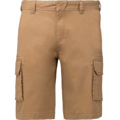 Szorty bawełniane Kariban Multipoches. Brązowe szorty męskie KARIBAN, bez wzorów, z bawełny, eleganckie. Za 224.00 zł.