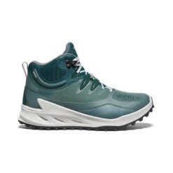KEEN Buty turystyczne damskie Zionic Mid Wp Dark Forest/Sea Moss r.39. Zielone obuwie trekkingowe damskie Keen, z gumy, bez zapięcia. Za 597.99 zł.