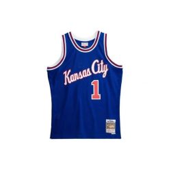 Koszulka Kansas City Kings Swingman Nate Archibald 1975/76. Niebieskie bluzki damskie Mitchell & Ness, bez wzorów, sportowe, bez kołnierzyka, bez ramiączek. Za 506.00 zł.