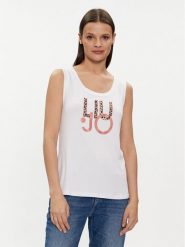 Liu Jo Top VA4117 JS360 Biały Regular Fit. Białe topy damskie Liu Jo, s, bez wzorów, z wiskozy, bez kołnierzyka, bez ramiączek. Za 139.99 zł.