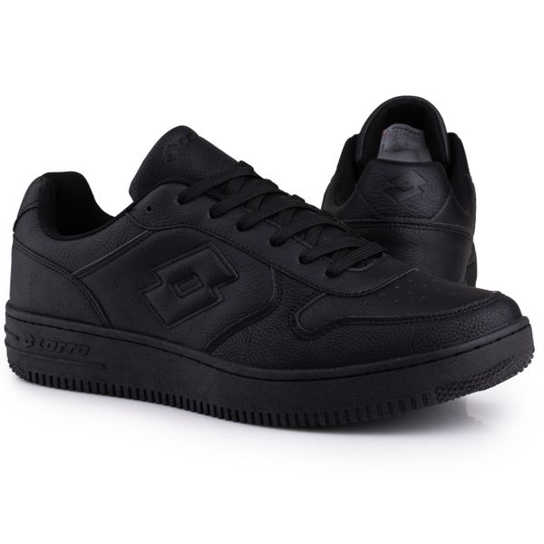 Buty męskie sportowe trampki Lotto PALIOT. Czarne buty sportowe męskie Lotto, bez wzorów, bez zapięcia. Za 118.00 zł.