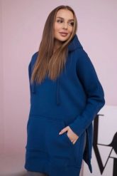 Bluza ocieplana z rozcięciami na bokach jeansowa. Bluzy damskie KESI, l, bez wzorów, z bawełny, bez ramiączek, z kapturem. Za 263.47 zł.