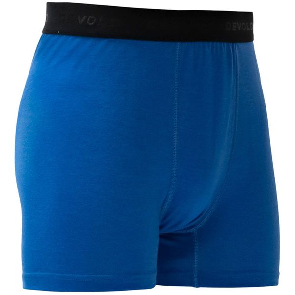 Bokserki termoaktywne Devold Breeze Merino 150 Boxer. Niebieskie bokserki męskie Devold, bez wzorów, z materiału. Za 194.69 zł.