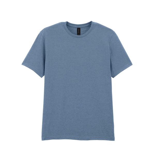 Bawełniana Koszulka Unisex Dla Dorosłych W Miękkim Stylu. Niebieskie bluzki damskie GILDAN, m, bez wzorów, z bawełny, sportowe, bez kołnierzyka, bez ramiączek. Za 40.99 zł.