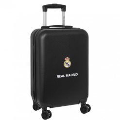 Real Madryt walizka kabinowa podręczna na kółkach 55 x 34,5 x 20 cm czarna. Czarne walizki damskie REAL MADRID, bez wzorów, z materiału. Za 429.00 zł.