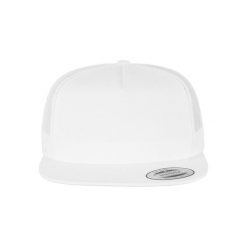 Czapka Flexfit Classique Trucker. Białe czapki damskie FLEXFIT, bez wzorów, z bawełny. Za 87.50 zł.