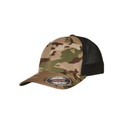 Czapka Flexfit Trucker Mesh. Zielone czapki damskie FLEXFIT, bez wzorów, z meshu. Za 140.00 zł.