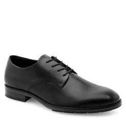Półbuty Lasocki. Czarne buty wizytowe męskie Lasocki, bez wzorów, bez obcasa, bez zapięcia. Za 249.99 zł.
