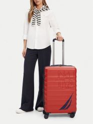 Nautica Walizka średnia CWBEO-NTC-KS-004-07-M Czerwony. Czerwone walizki męskie Nautica, bez wzorów, z tworzywa sztucznego, średnie. Za 349.99 zł.