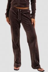 JUICY COUTURE Czekoladowe spodnie dresowe damskie z cyrkoniami Tina, Rozmiar XS. Brązowe spodnie dresowe damskie Juicy Couture, bez wzorów, z dresówki, eleganckie. W wyprzedaży za 238.99 zł.