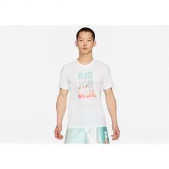 Koszulka sportowa męska Nike Air Jordan Jumpman Classics Graphic. Białe koszulki sportowe męskie Nike, m, bez wzorów, bez ramiączek. Za 236.00 zł.