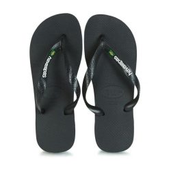 Klapki Havaianas Brasil logo. Czarne klapki damskie Havaianas, bez wzorów, sportowe, bez obcasa, bez zapięcia. Za 174.00 zł.