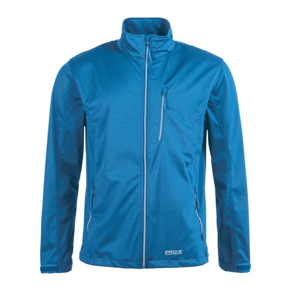Kurtka softshell Pro-X Elements Dario. Niebieskie kurtki męskie PRO-X ELEMENTS, l, bez wzorów, z materiału, bez kaptura, trekkingowe. Za 332.45 zł.