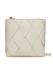 Calvin Klein Torebka Ck Woven Square Crossbody K60K612991 Biały. Białe listonoszki damskie Calvin Klein, bez wzorów, ze skóry, bez dodatków. Za 409.99 zł.
