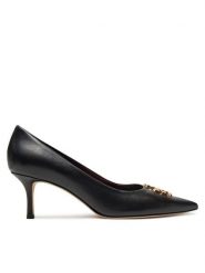 Tory Burch Czółenka Eleanor Pump 157963 Czarny. Czarne czółenka damskie Tory Burch, bez wzorów, ze skóry, bez obcasa, bez zapięcia. Za 1,159.00 zł.