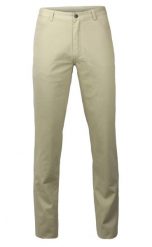 Casualowe Spodnie Męskie, Chinos - 100% BAWEŁNA, Zwężane Nogawki, Écru. Eleganckie spodnie męskie Ezreal, bez wzorów, z bawełny. Za 169.00 zł.