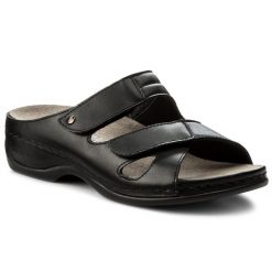 Klapki Berkemann. Czarne klapki damskie Berkemann, bez wzorów, bez obcasa, bez zapięcia. Za 339.99 zł.
