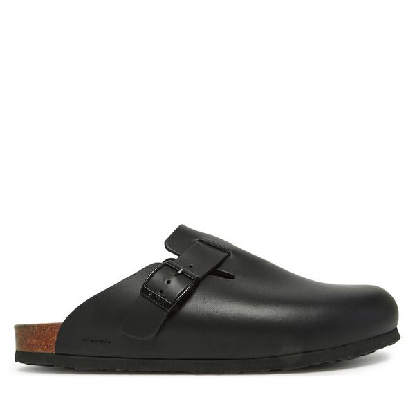 Klapki Josef Seibel. Czarne klapki męskie Josef Seibel, bez wzorów, bez zapięcia. Za 409.99 zł.