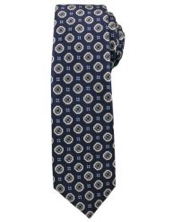 Modny i Elegancki Krawat Alties - Granat w Duże Grochy. Niebieskie krawaty i muchy Alties, bez wzorów, z tkaniny, eleganckie. Za 49.00 zł.