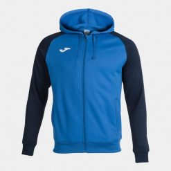 Bluza do piłki nożnej męska Joma Academy IV. Niebieskie bluzy męskie Joma, l, bez wzorów, sportowe, bez ramiączek, bez kaptura. W wyprzedaży za 154.70 zł.