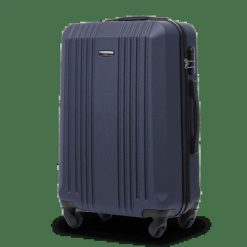 Walizka średnia Wings 24" KESTREL DARK BLUE. Niebieskie walizki damskie Wings, bez wzorów, z materiału, duże. Za 219.90 zł.