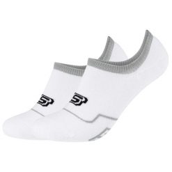 Skarpetki sportowe dla dorosłych 2PPK Cushioned Footy Socks. Białe skarpetki damskie Skechers, bez wzorów, z bawełny. Za 29.99 zł.