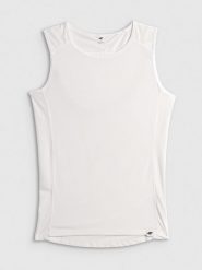 4F Potówka kolarska męska - biała M. Białe t-shirty męskie 4F, m, bez wzorów, ze skóry, bez kołnierzyka, bez ramiączek. Za 119.99 zł.