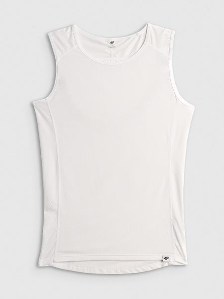 4F Potówka kolarska męska - biała M. Białe t-shirty męskie 4F, m, bez wzorów, ze skóry, bez kołnierzyka, bez ramiączek. W wyprzedaży za 69.99 zł.