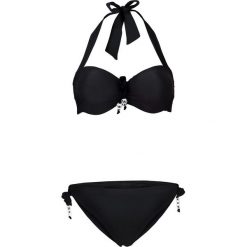 Bikini na fiszbinach (2 części) bonprix czarny. Czarne bikini bonprix, bez wzorów. Za 54.99 zł.