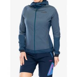Kurtka ocieplana damska Inov-8 Performance Hybrid Jacket. Niebieskie kurtki sportowe damskie Inov-8, bez wzorów, bez ramiączek, bez kaptura, trekkingowe. Za 534.99 zł.