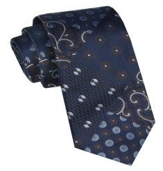 Elegancki i Modny Krawat Jedwabny - Alties - Granatowy, Mix Wzorów. Niebieskie krawaty i muchy Alties, bez wzorów, z jedwabiu, eleganckie. Za 115.00 zł.