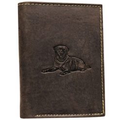 Portfel męski tłoczony N4-CHM-DOG-1-BL c. brązowy. Brązowe portfele męskie Inny, bez wzorów, ze skóry. Za 59.00 zł.
