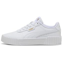 Adidasy Puma Carina 3.0 Jr, Dla obu płci. Białe obuwie sportowe damskie Puma, bez wzorów, ze skóry ekologicznej, bez zapięcia. Za 290.00 zł.