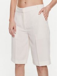 Calvin Klein Bermudy K20K205242 Écru Regular Fit. Szorty damskie Calvin Klein, bez wzorów, z materiału. Za 639.99 zł.