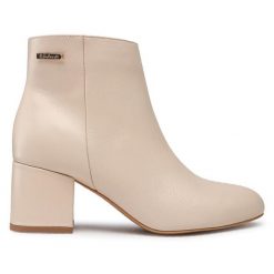 Botki R.Polański. Brązowe botki damskie R.Polański, bez wzorów, bez obcasa, na słupku, bez zapięcia. Za 569.99 zł.