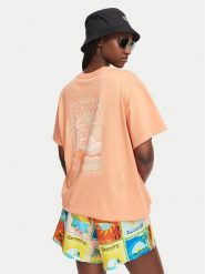 Roxy T-Shirt Enzyme Wash ERJZT05966 Pomarańczowy Oversize. Brązowe t-shirty damskie Roxy, m, bez wzorów, z bawełny, bez kołnierzyka, bez ramiączek. Za 179.99 zł.