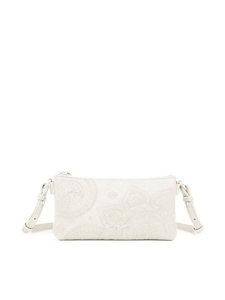Desigual Torebka 25SAYP23 Écru. Listonoszki damskie Desigual, bez wzorów, ze skóry, bez dodatków. Za 129.99 zł.