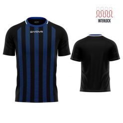 T-shirt Rugby Givova Czarny-Niebieski - Komfort i Trwałość. Czarne t-shirty damskie Givova, bez wzorów, z poliesteru, sportowe, bez kołnierzyka, bez ramiączek. Za 136.99 zł.