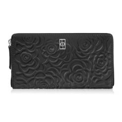Czarny portfel damski ze skóry naturalnej w kwiaty Paolo Peruzzi AL-13-BL. Czarne portfele damskie Paolo Peruzzi, ze skóry. Za 89.00 zł.
