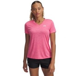 Damski top treningowy Under Armour Tech™ Twist. Białe topy damskie Under Armour, bez wzorów, sportowe, bez kołnierzyka, bez ramiączek. Za 203.00 zł.