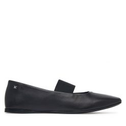 Baleriny Max Mara. Czarne balerinki damskie Max Mara, bez wzorów, bez obcasa, bez zapięcia. Za 2,249.00 zł.