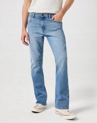 WRANGLER HORIZON MĘSKIE SPODNIE JEANSOWE JEANS DŻINSY BLUE SPRING 112350854 W110018017. Niebieskie jeansy męskie Wrangler, z jeansu. Za 229.99 zł.