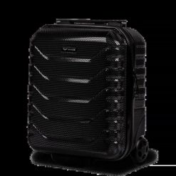 Walizka kabinowa mini Wings CRAKE 16" BLACK. Czarne walizki damskie Wings, bez wzorów, z materiału, duże. Za 169.90 zł.